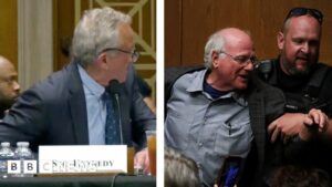 Moment Ben & Jerry’s co-founder interrupts RFK speech