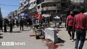 Israeli strikes on Gaza restaurant and market kill 33