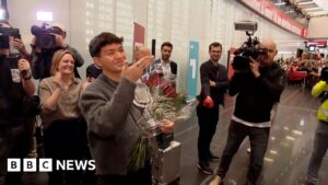 Eurovision winner JJ gets huge welcome home at Vienna airport