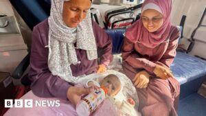 Mother’s relief as malnourished Gaza baby evacuated to Jordan
